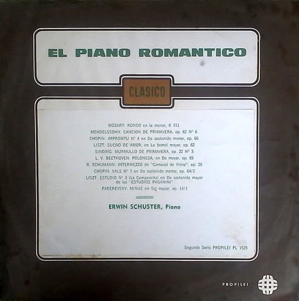 Erwin Schuster — El Piano Romántico
