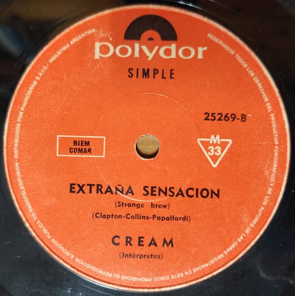 Cream — Encrucijada (Crossroads) / Extraña Sensación (Strange Brew)