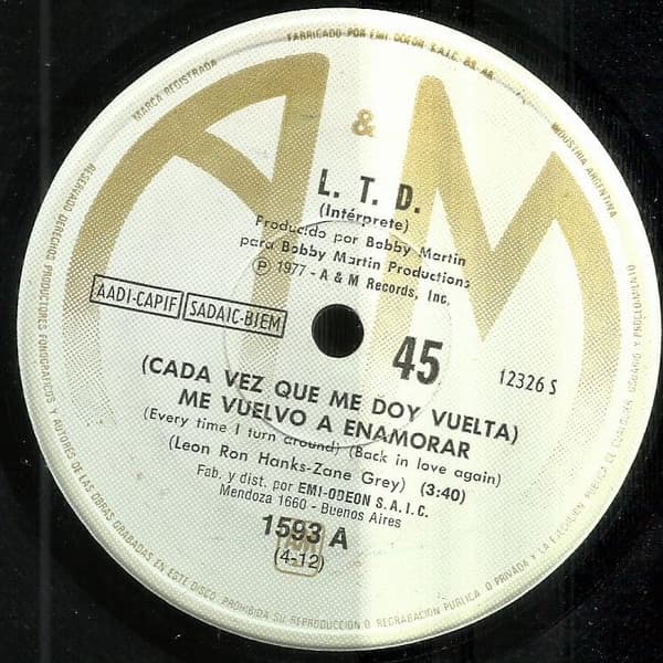 L.T.D. — (Cada Vez Que Me Doy Vuelta) Me Vuelvo A Enamorar = (Every Time I Turn Around) Back In Love Again