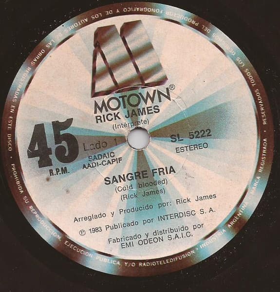 Rick James — Sangre Fria = Cold Blooded