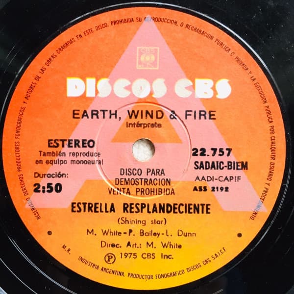 Earth, Wind & Fire — Estrella Resplandeciente (Shining Star) / Diosa Del Sol (Sun Goddess)