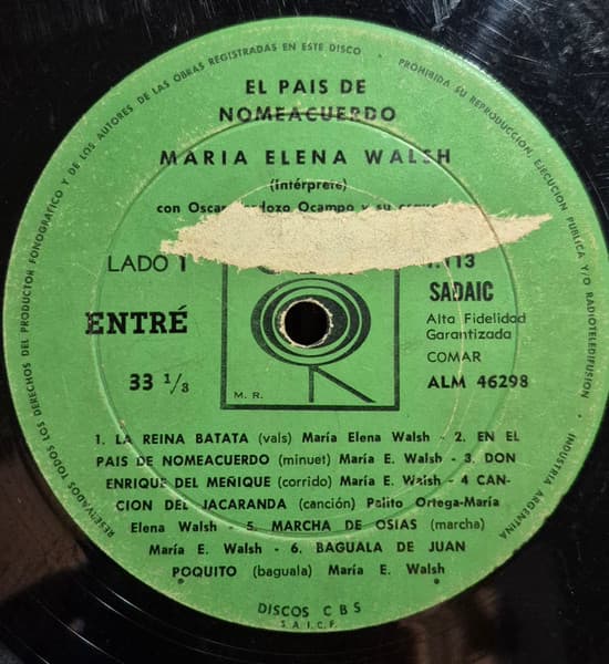 María Elena Walsh & Oscar Cardozo Ocampo Y Su Orquesta — El País De Nomeacuerdo