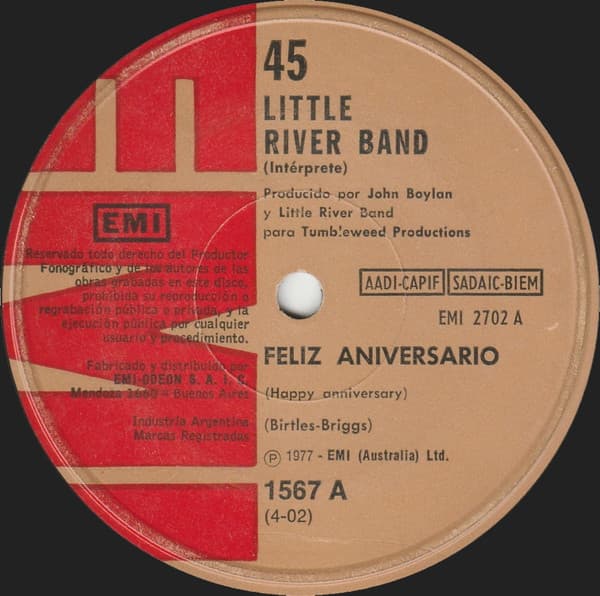 Little River Band — Happy Anniversary = Feliz Aniversario