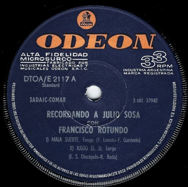 Francisco Rotundo — Recordando A Julio Sosa Con Francisco Rotundo
