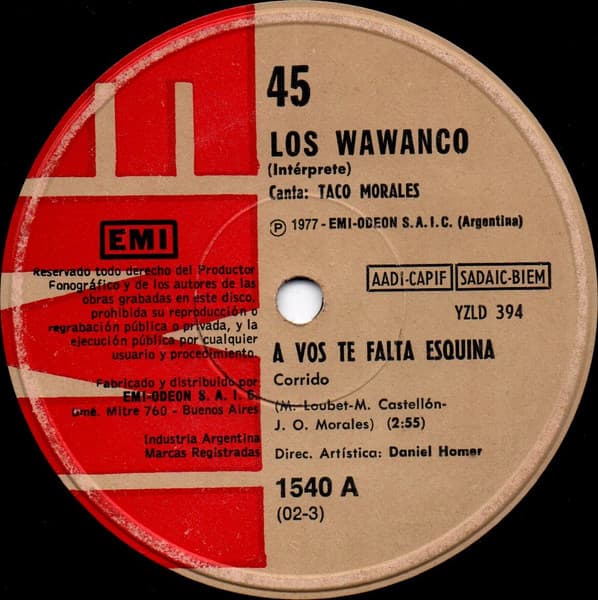 Los Wawanco — A Vos Te Falta Esquina / La Navidad... Tiene Nombre de Mujer