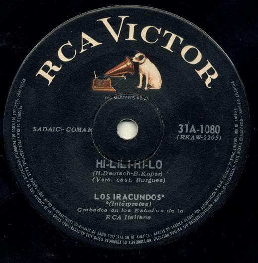 Los Iracundos — Hi-Lili-Hi-Lo / Es La Lluvia Que Cae