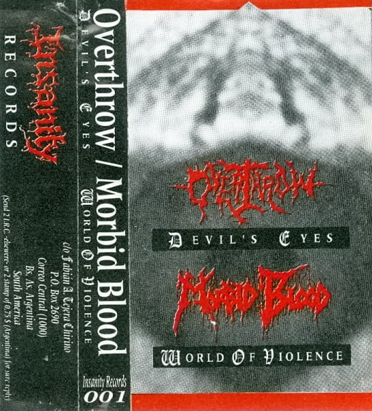 Overthrow & Morbid Blood — Devil's Eyes / World Of Violence