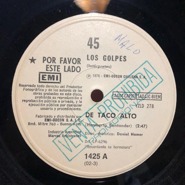 Los Golpes — De Taco Alto / El Día Mas Hermoso