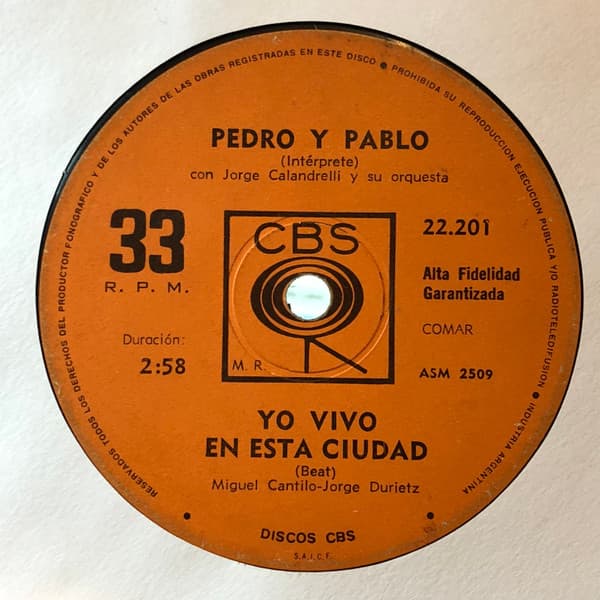 Pedro Y Pablo — Yo Vivo En Esta Ciudad