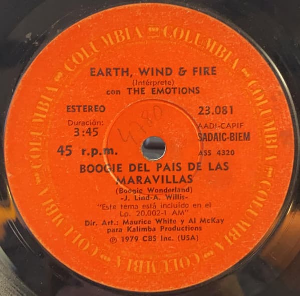 Earth, Wind & Fire & The Emotions — Boogie Wonderland = Boogie Del Pais De Las Maravillas