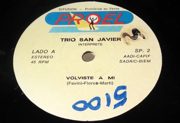Trio San Javier — Volviste A Mi / Por Llegar A Viejo