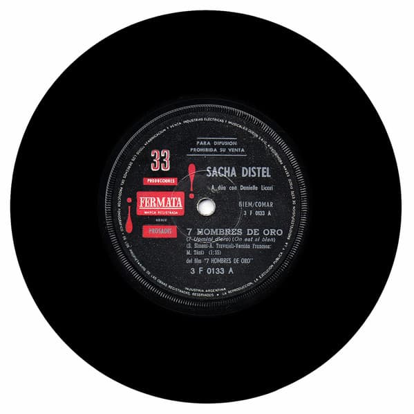 Sacha Distel — 7 Hombres De Oro (7 Uomini D'Oro) (On Est Si Bien) / Señor Caníbal (Monsieur Cannibale)