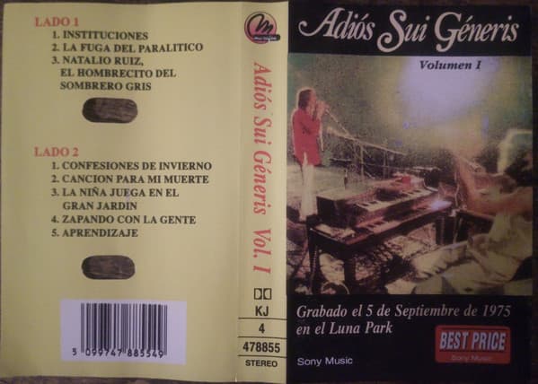 Sui Generis — Adios Sui Géneris, Volumen I
