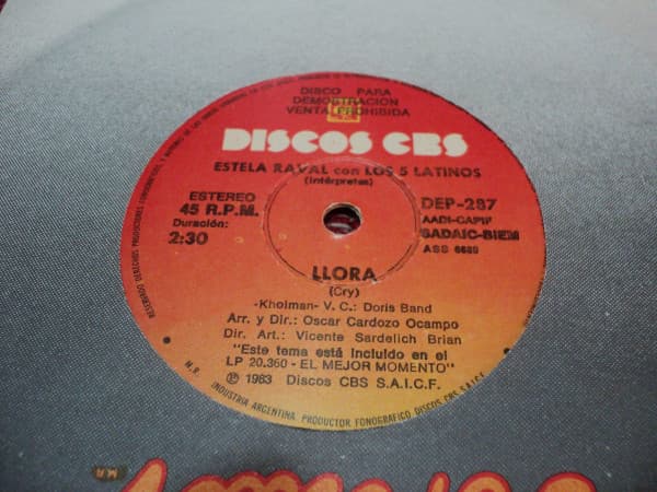 Estela Raval & Los Cinco Latinos — Llora / Por Quien Merece Amor