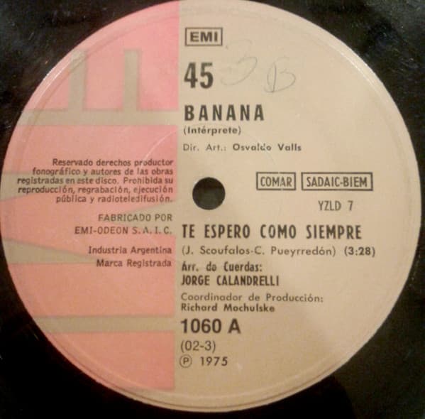 Banana — Te Espero Como Siempre / Ella Esta Con Lagrimas En Los Ojos