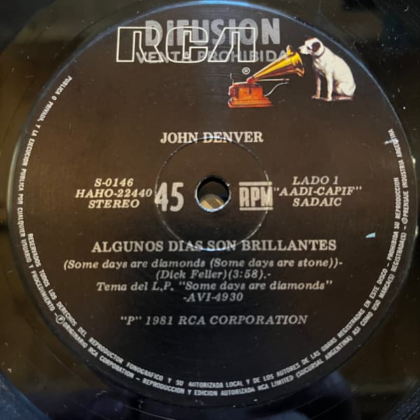 John Denver — Algunos Dias Son Brillantes = Some Days Are Diamonds (Some Days Are Stone)