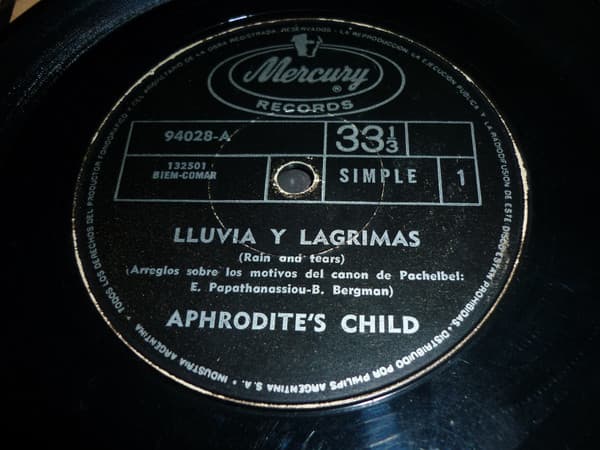 Aphrodite's Child — Lluvia Y Lagrimas / No Trates De Alcanzar Un Rio