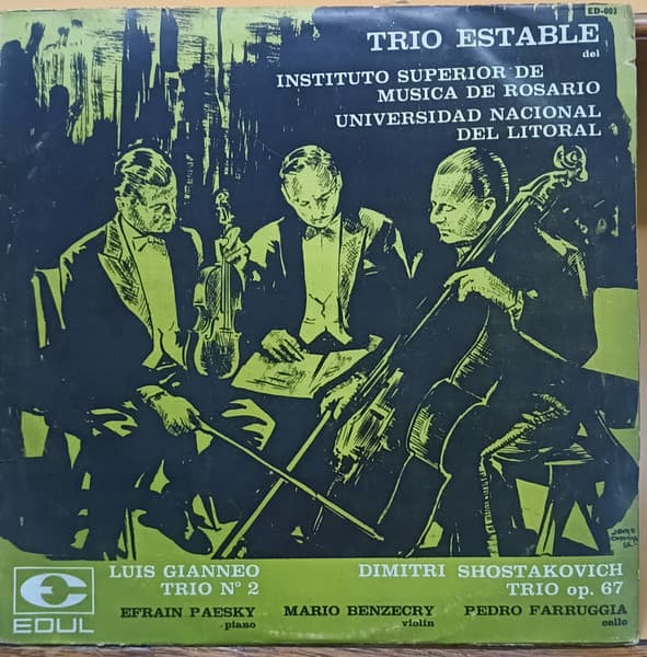 Trio Estable Del Instituto Superior De Música de Rosario — Luis Gianneo Trio (Trio nro 2) - Dimitri Shostakovich (Trio Opus 67)