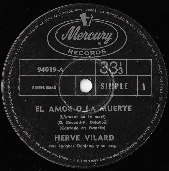 Hervé Vilard — El Amor O La Muerte