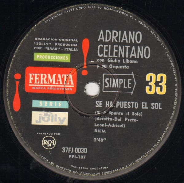 Adriano Celentano — Se Ha Puesto El Sol