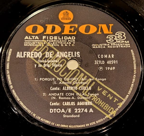 Alfredo De Angelis Y Su Orquesta Típica — Alfredo De Angelis Y Su Orquesta Típica