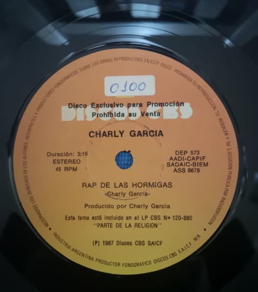 Charly Garcia — Rap De Las Hormigas / Necesito Tu Amor