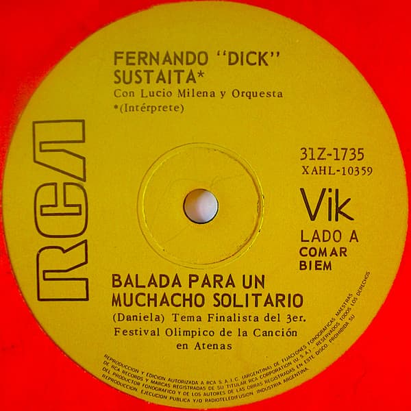 Fernando "Dick" Sustaita — Balada Para Un Muchacho Solitario / Mi Muchacha Es La Tristeza