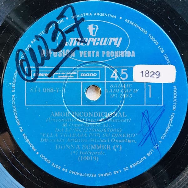 Donna Summer — Amor Incondicional (Unconditional Love) / Mujer (Woman)