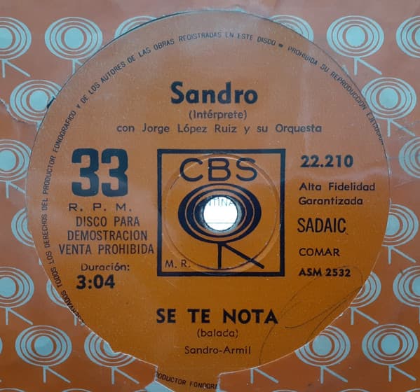 Sandro — Se Te Nota