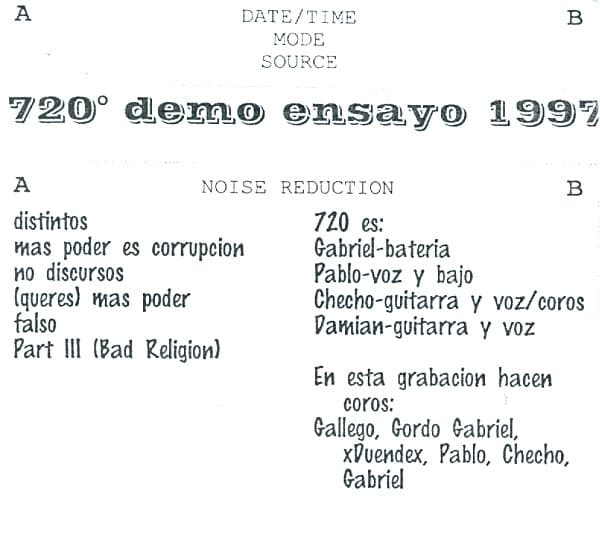 720º — Demo Ensayo 1997