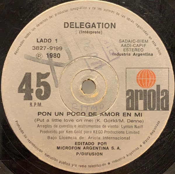 Delegation — Pon Un Poco De Amor En Mi = Put A Little Love On Me / Bienvenido A MI Mundo = Welcome To My World