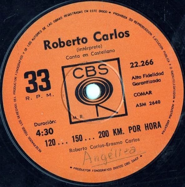 Roberto Carlos — 120... 150... 200 Km. Por Hora / La Palabra Adiós = 120... 150... 200 Km. Por Hora / A Palavra Adeus
