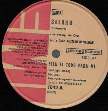 Salako — Ella Es Todo Para Mí / Tema Para Una Noche De Amor