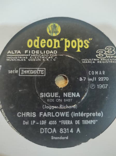 Chris Farlowe — Sigue, Nena = Ride On Baby