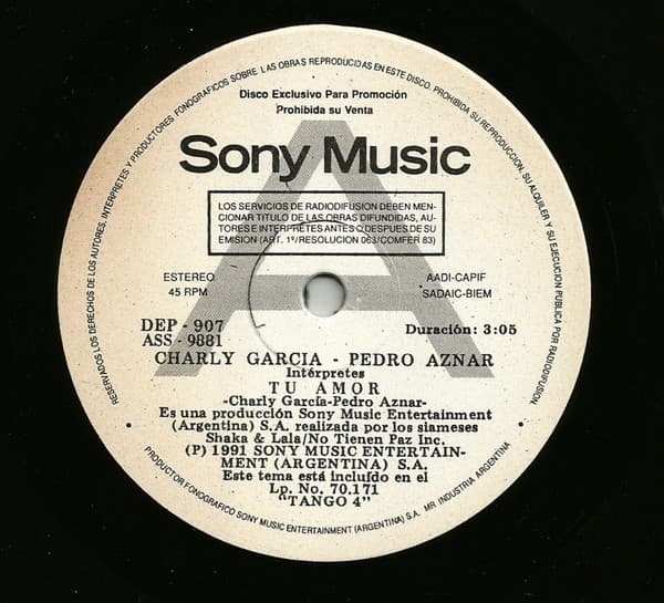 Charly Garcia & Pedro Aznar — Tu Amor