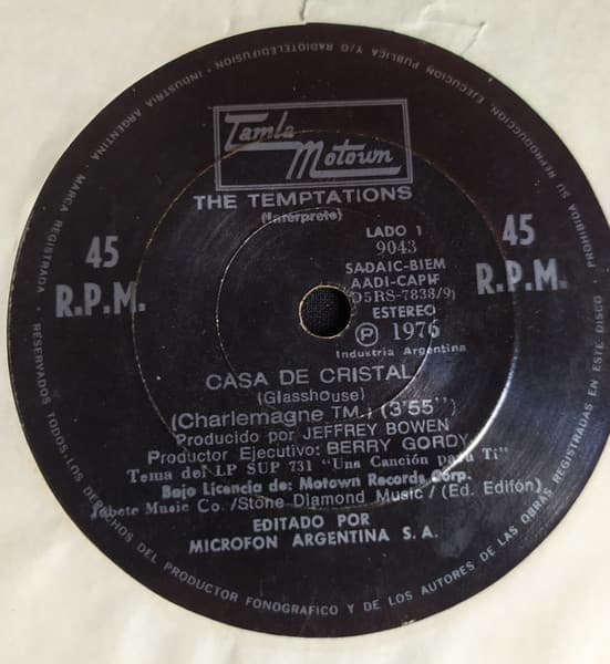 The Temptations — Casa De Cristal / Luciernaga