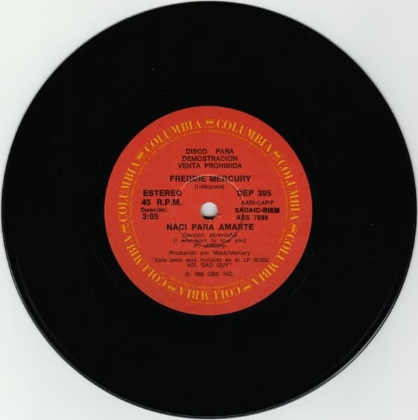 Freddie Mercury — Nací Para Amarte = I Was Born To Love You / Sr. Chico Malo = Mr. Bad Guy