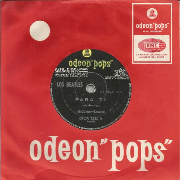 Los Beatles — Para Ti = From Me To You