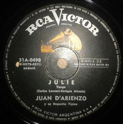 Juan D'Arienzo Y Su Orquesta Típica — Julie / La Calesita