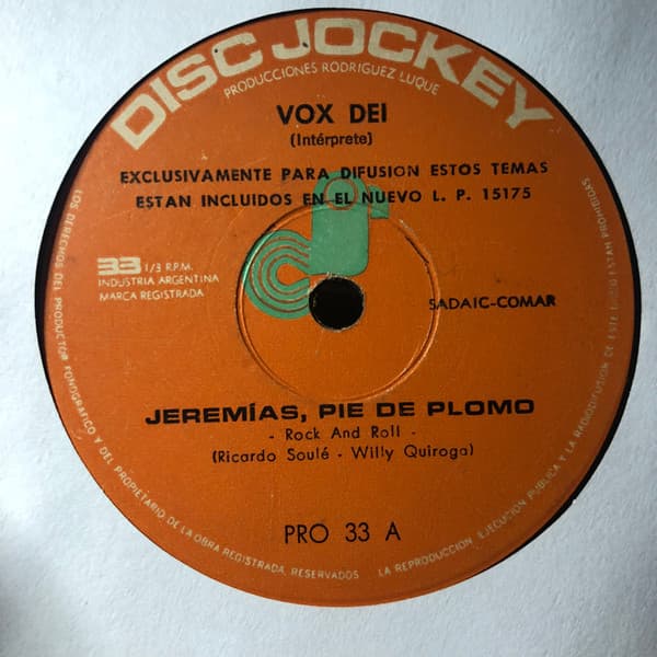 Vox Dei — Jeremías, Pies De Plomo