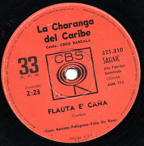 La Charanga Del Caribe — Flauta E' Caña / Vamos Pa'l Cumbion