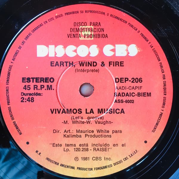 Earth, Wind & Fire — Vivamos La Música = Let's Groove