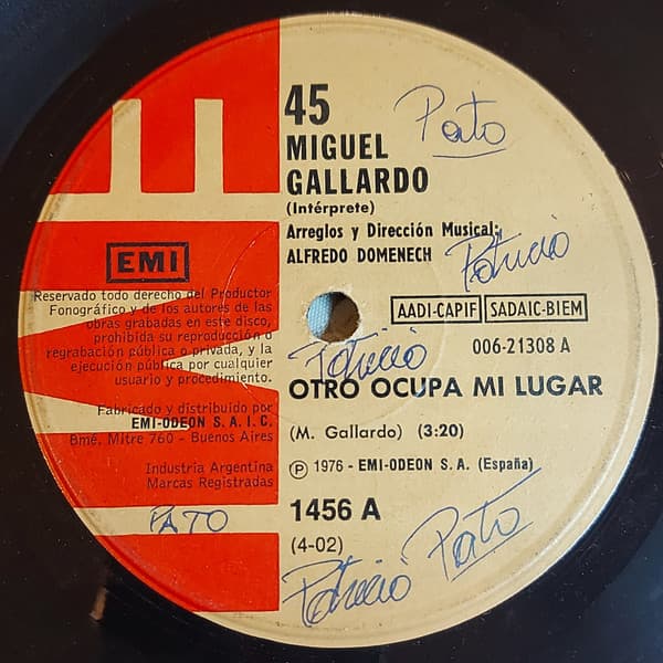 Miguel Gallardo — Otro Ocupa Mi Lugar / Quien