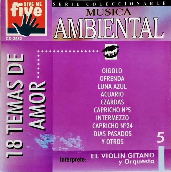 El Violin Gitano y Orquesta — Música Ambiental - 18 Temas De Amor