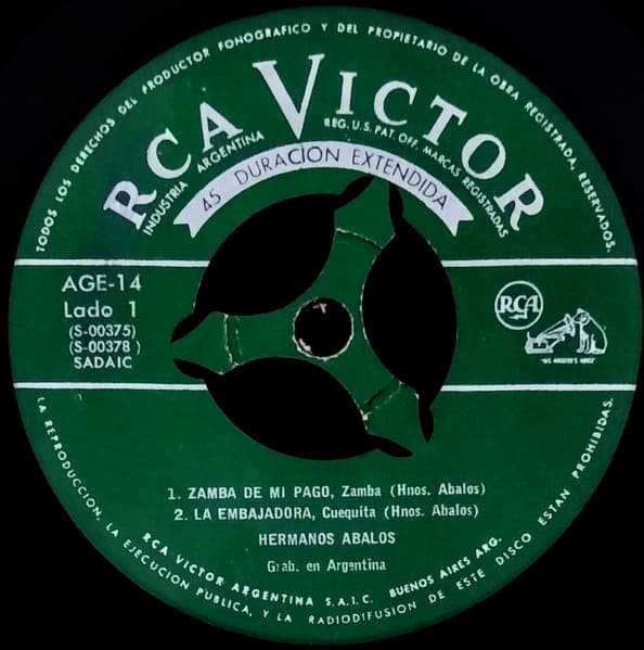 Los Hermanos Abalos — Zamba De Mi Pago / La Embajadora / Ya Me Voy, Ya Me Estoy Yendo..../ La Del Tucu