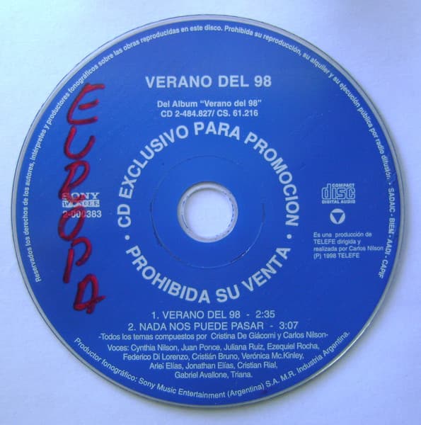 Verano Del 98 — Verano Del 98 / Nada Nos Puede Pasar