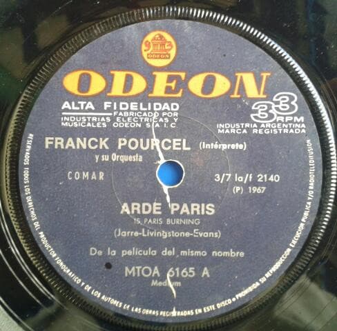 Franck Pourcel Y Su Orquesta — Arde París / Los Paraguas De Cherburgo