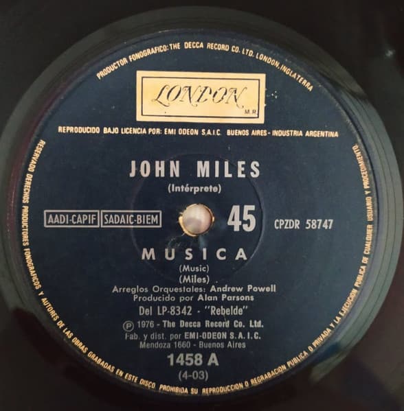 John Miles — Musica = Music / Armando Mi Nueva Cancion = Putting My New Song Together