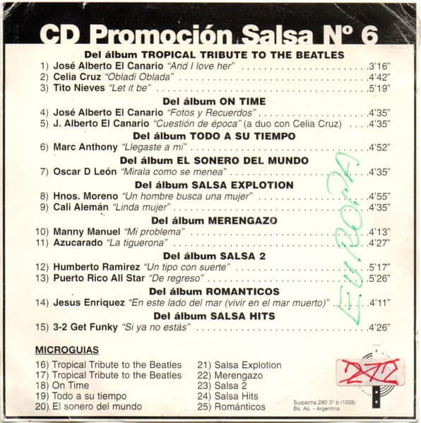 Various — CD Promoción Salsa Nº 6