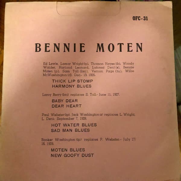 Bennie Moten And His Orchestra — Bennie Moten